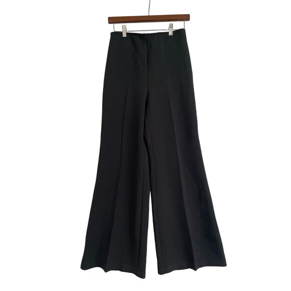 Urban Outfitters Pants Black 8 Wide Leg Trouser Elegant Elastic Waist Flat Front - Picture 1 of 5